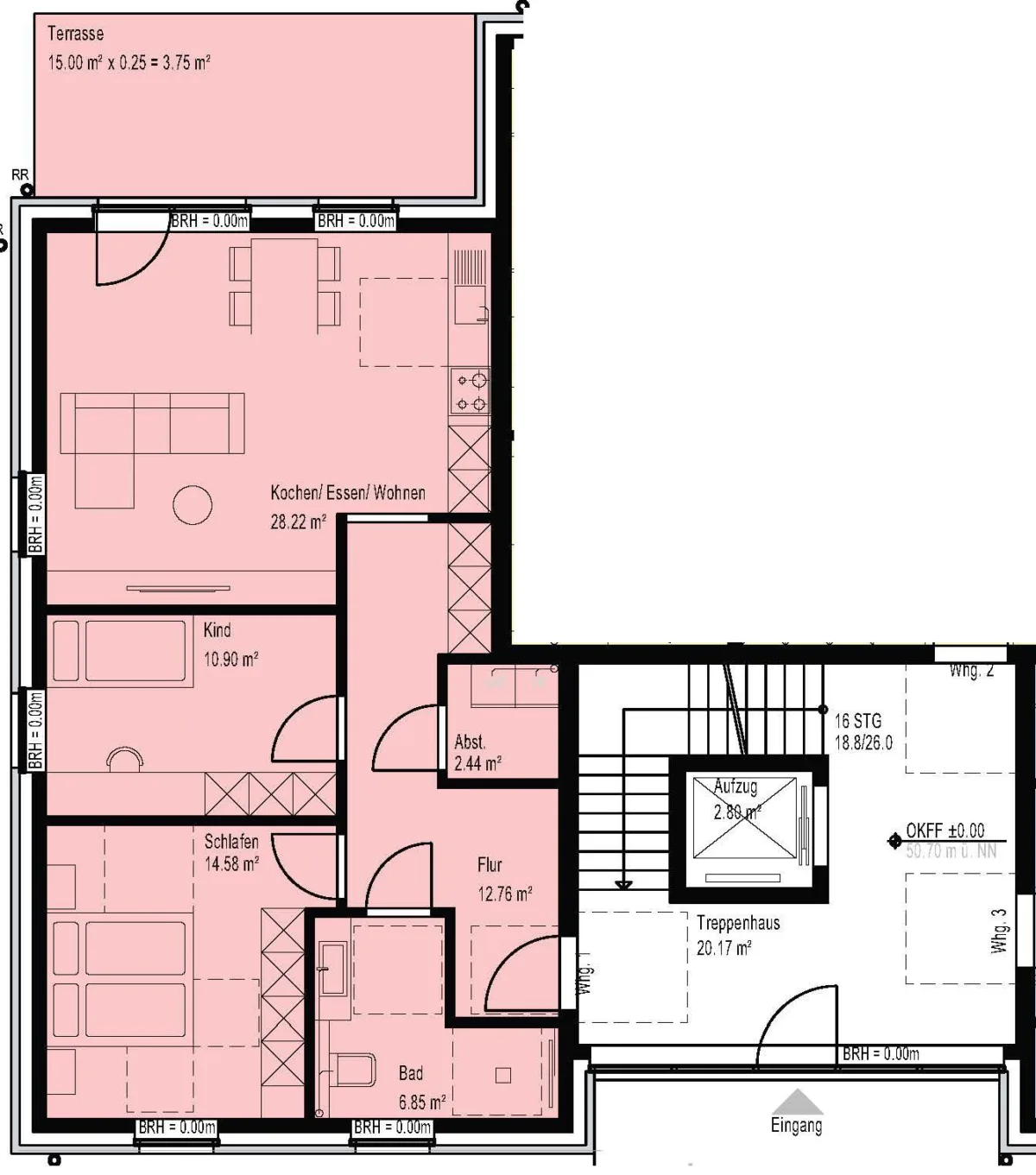 Grundriss Wohnung 1