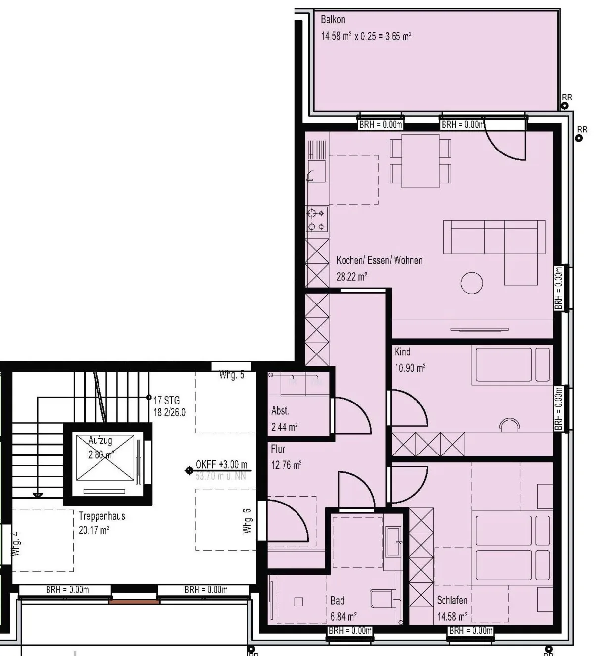 Grundriss Wohnung 6
