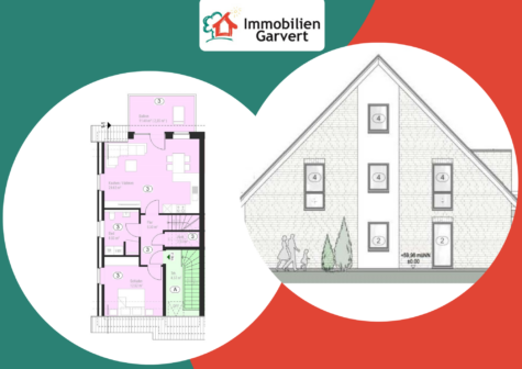 KFW 40! Neubau Maisonette-Wohnung in einem 4-Parteien-Haus! Zentrale Lage von Gescher!, 48712 Gescher, Wohnung