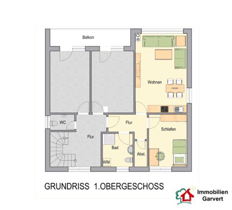 Zentrumsnah! Helle, moderne 2-Zimmer-Wohnung im 1. OG eines Zweifamilienhauses in Borken, 46325 Borken, Wohnung