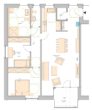 Neubau! Obergeschoss-Wohnung mit Loggia, Tiefgarage und Aufzug in Rhade_A2527 - Grundriss Wohnung 7