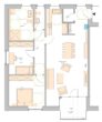 Neubau! Obergeschoss-Wohnung mit Loggia, Tiefgarage und Aufzug in Rhade_A2527 - Grundriss Wohnung 7