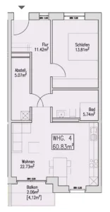 Grundriss Wohnung 4