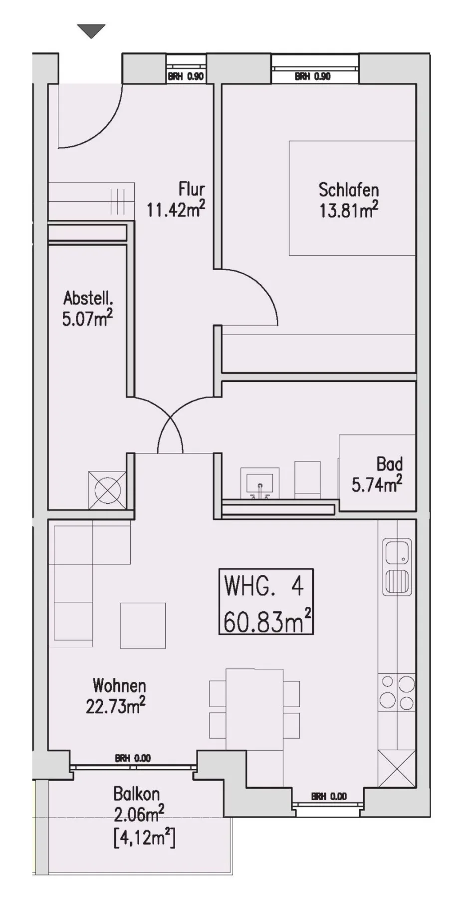 Grundriss Wohnung 4