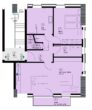 Neubau! KFW 40! Moderne Maisonette-Wohnung mit Balkon, im 4-Familienhaus, Borken-Weseke_A2512 - Grundriss Dachgeschoss