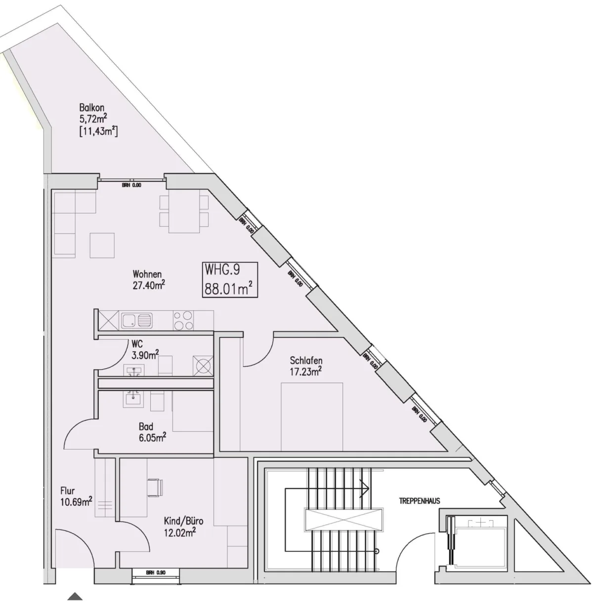 Grundriss Wohnung