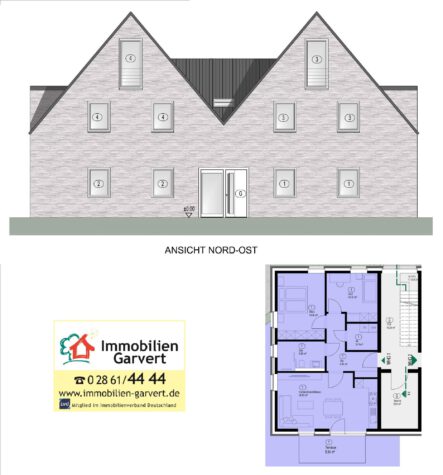 Neubau! Moderne Erdgeschoss-Wohnung mit Terrasse, Garten, im 4-Familienhaus, Borken-Weseke_A2509, 46325 Borken, Wohnung