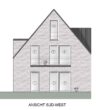 Neubau! KFW 40! Moderne Erdgeschoss-Wohnung mit Terrasse, Garten, im 4-Familienhaus, Borken-Weseke_A2509 - Ansicht Süd-West