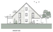 KFW 40! Neubau Erdgeschosswohnung in einem 4-Parteien-Haus! Zentrale Lage von Gescher! - Ansicht Süd
