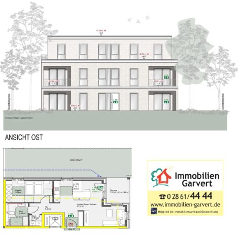 Top-Lage in Raesfeld – Neubau Eigentumswohnung im Erdgeschoss mit Terrasse und Garten_A2386, 46348 Raesfeld, Wohnung