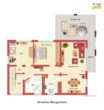 Zweifamilienhaus mit Doppel-Carport, Garage und Garten in Borken-Burlo - Erbbaurechtsgrundstück - Grundriss Obergeschoss